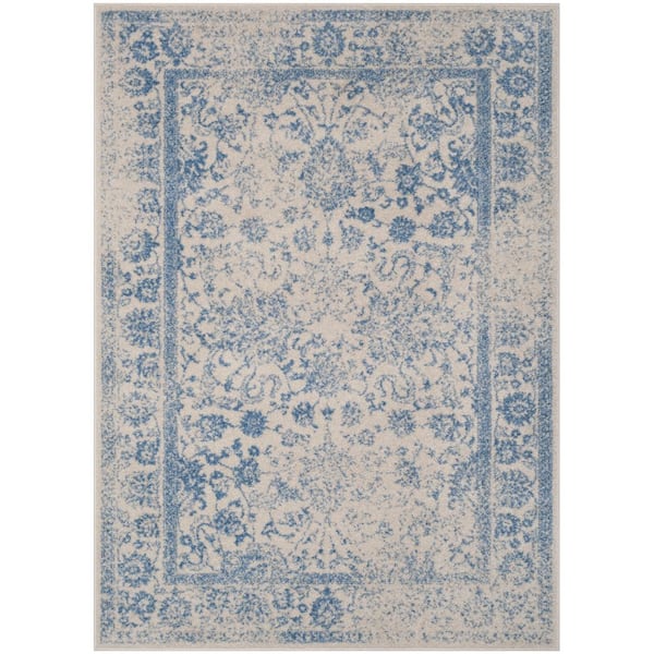 SAFAVIEH Adirondack Ivory/Light Blue 6 ft. x 9 ft. Border Area Rug