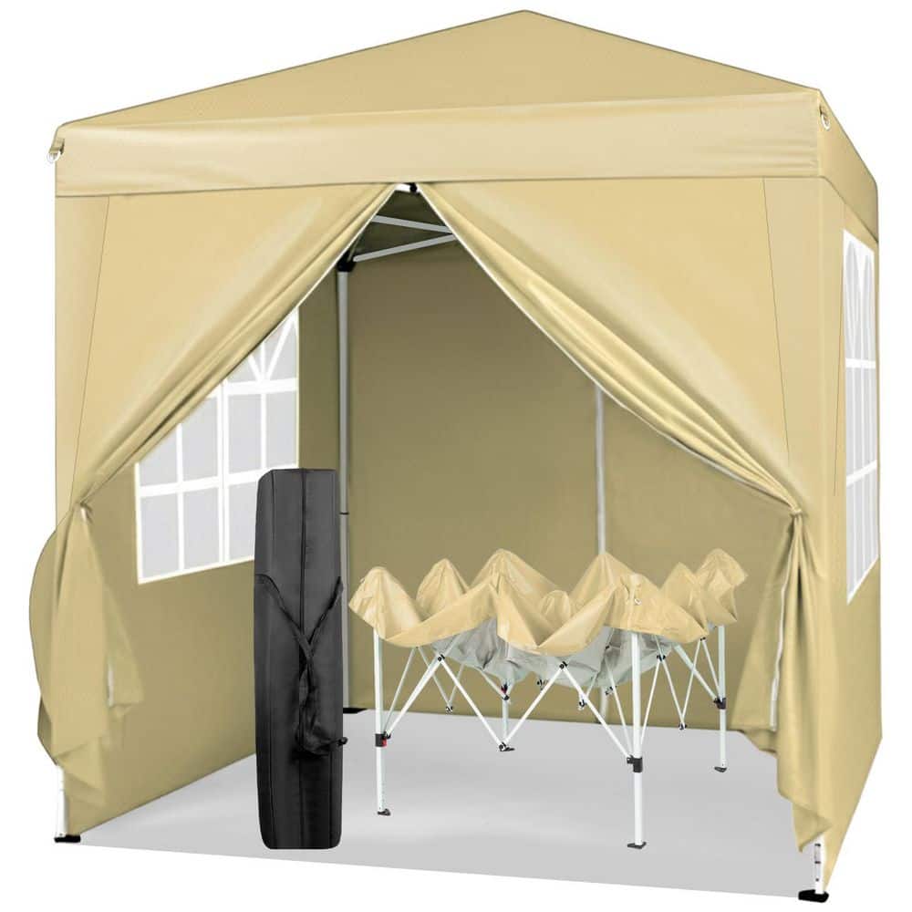 6.5 ft. x 6.5 ft. Pop‑Up Canopy with 4 Sidewalls and Portable Carry Bag for Outdoor Use price history on PriceWatchPro