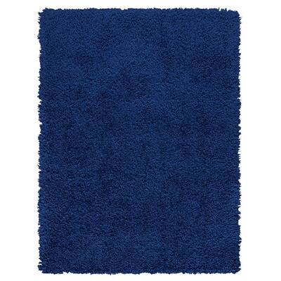 Pure Fuzzy Flokati Navy 5 ft. x 7 ft. Faux Sheepskin Indoor Kids Area Rug