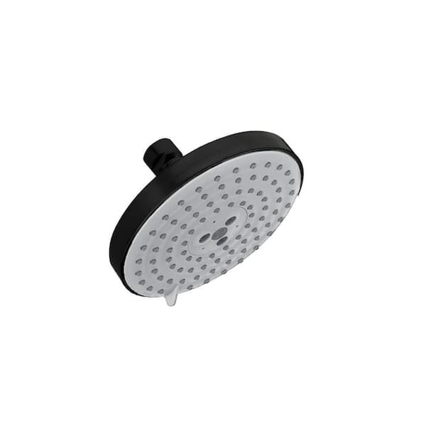 Raindance S 3-Spray Patterns with 1.75 GPM 5.4 in. Wall Mount Fixed Shower Head in Matte Black