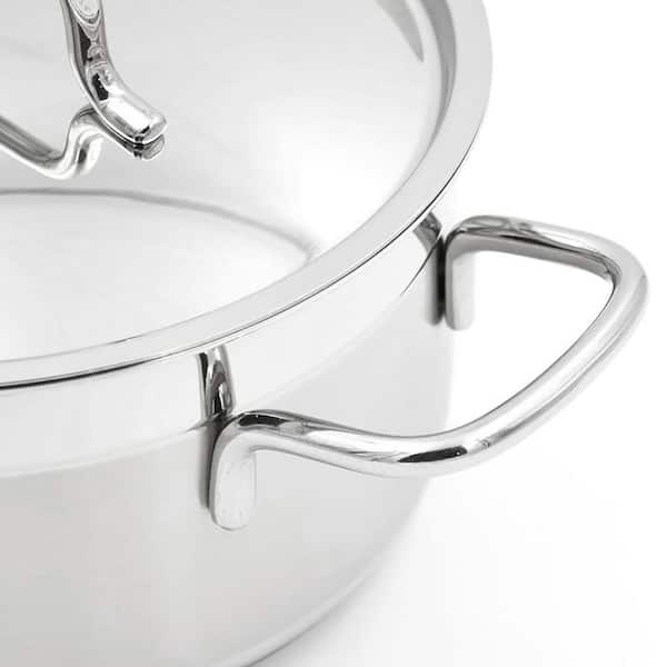 Korkmaz Stainless Steel Dutch Oven with Lid 7 Quart