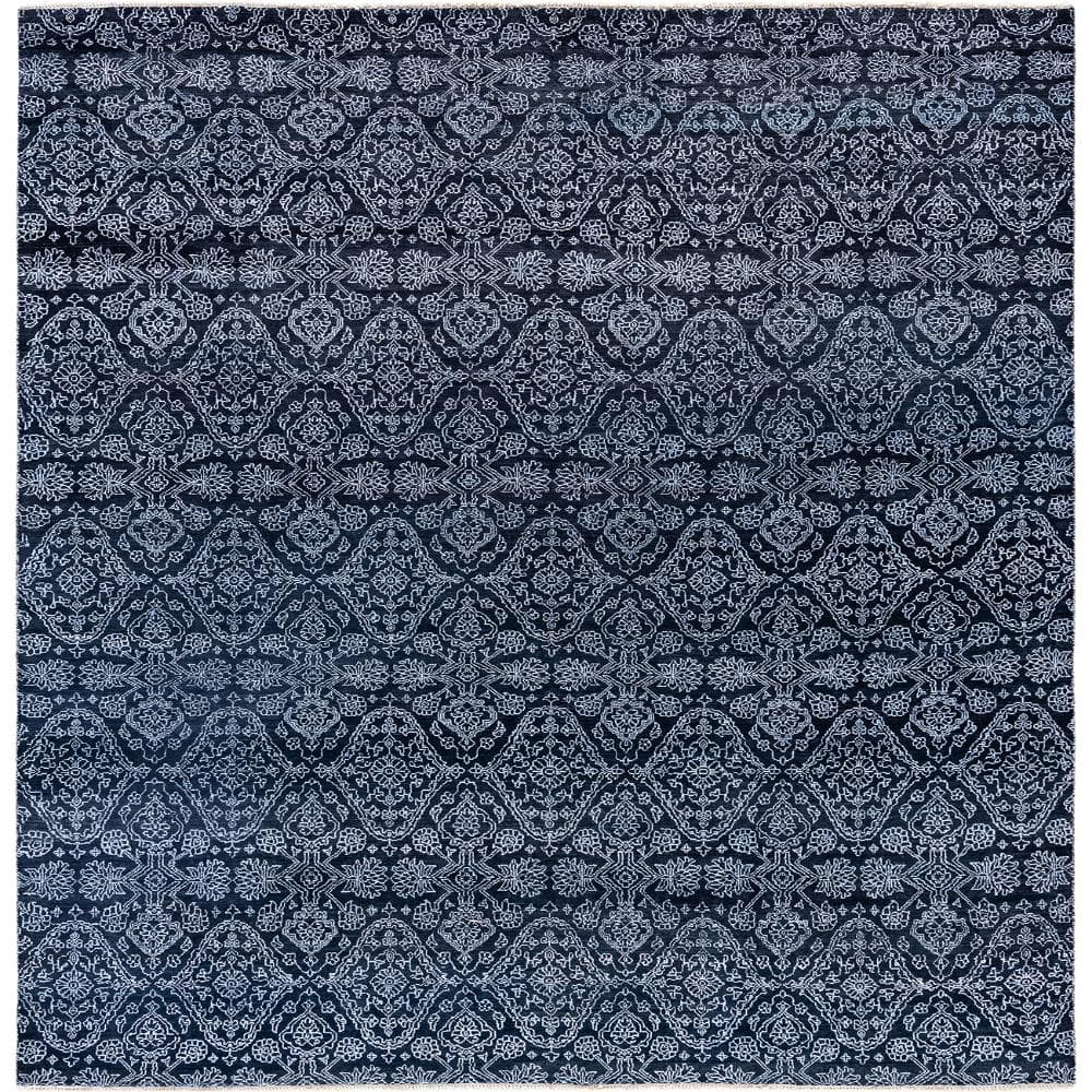 Ikat Black 8 X 10 Hand-Knotted Wool Silk Indoor Area Rug price history on PriceWatchPro