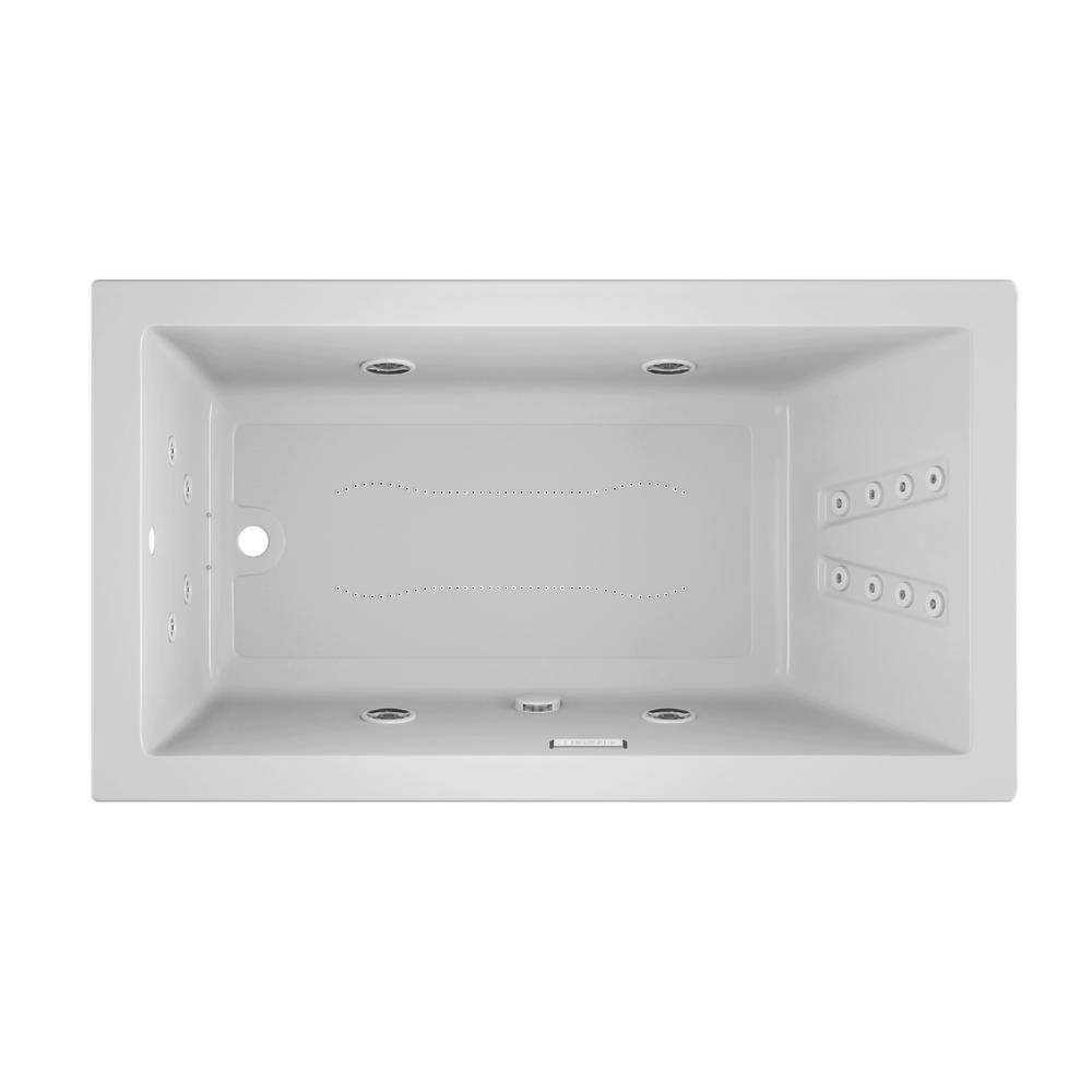Rectangular Bath Jacuzzi JACUZZI SOLNA SALON SPA 66 in. x 36 in. Rectangular Combination Bathtub ...