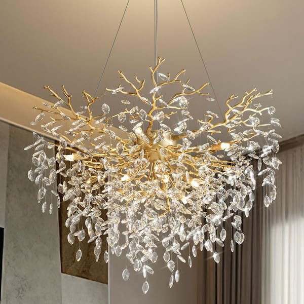 Gleam Flare Farmhouse Chandelier 48 in. 16-Light Black Wagon Wheel