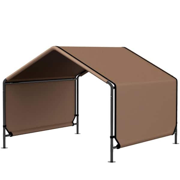 4 ft. x 4 ft. Brown Shade Shelter Instant Pop-Up Pet Tent-Portable Water Resistant Dog and Cat House for Outdoor, Garden