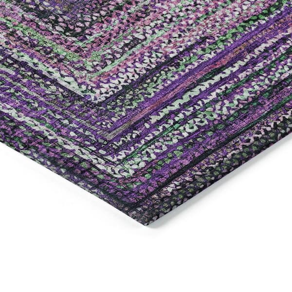 Chantille Machine Washable Indoor/Outdoor Abstract ACN1725 Purple 2 ft. 3 in. x 7 ft. 6 in. Runner Rug