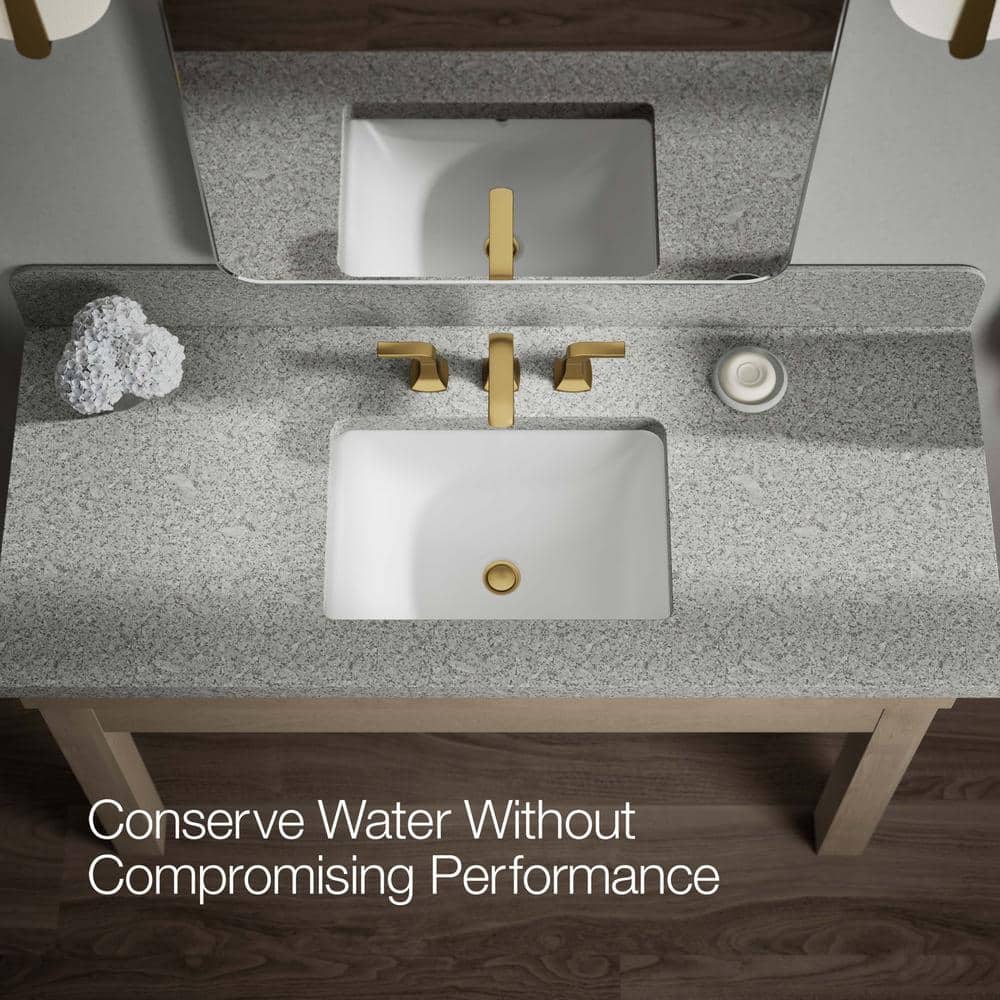 Rubicon 8 in. Widespread Double Handle Bathroom Faucet in Vibrant Brushed Brass