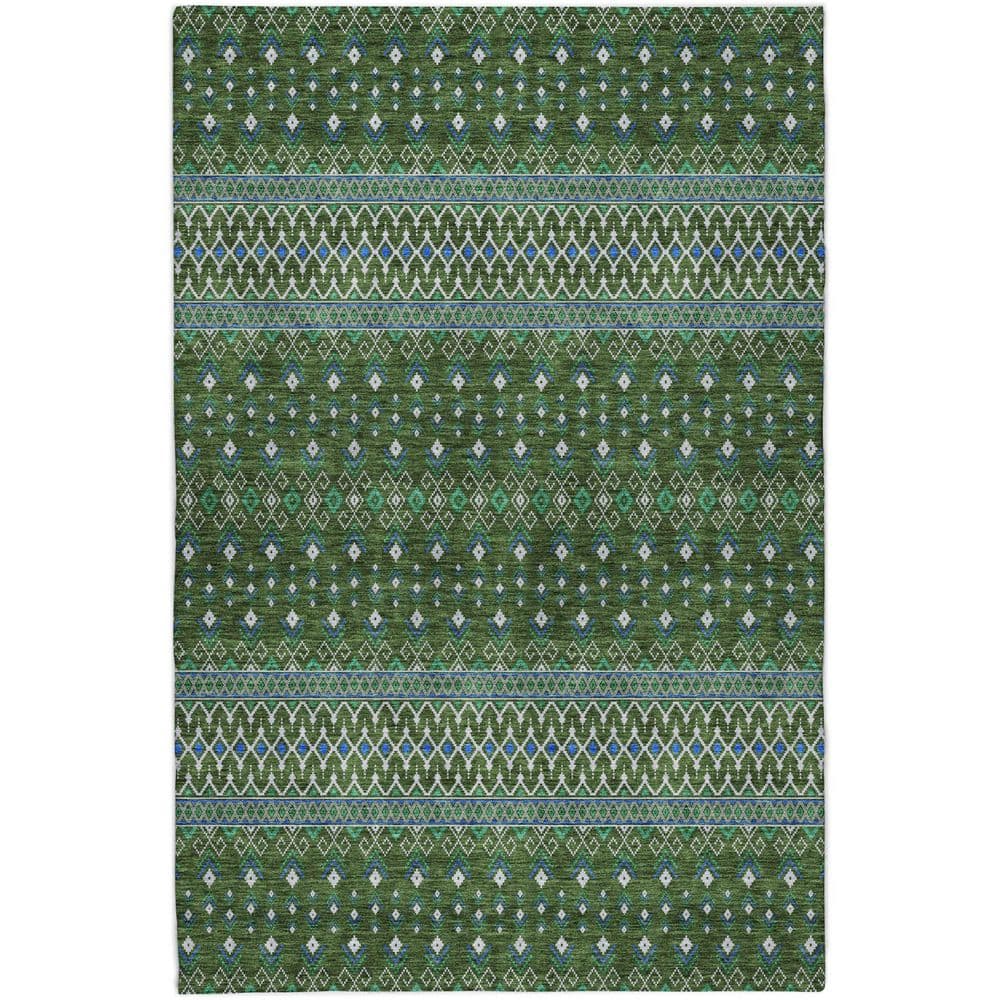 Dream Shag Premium Machine Washable Abstract ADS708 Olive 5 ft. x 7 ft. 6 in. Area Rug price history on PriceWatchPro