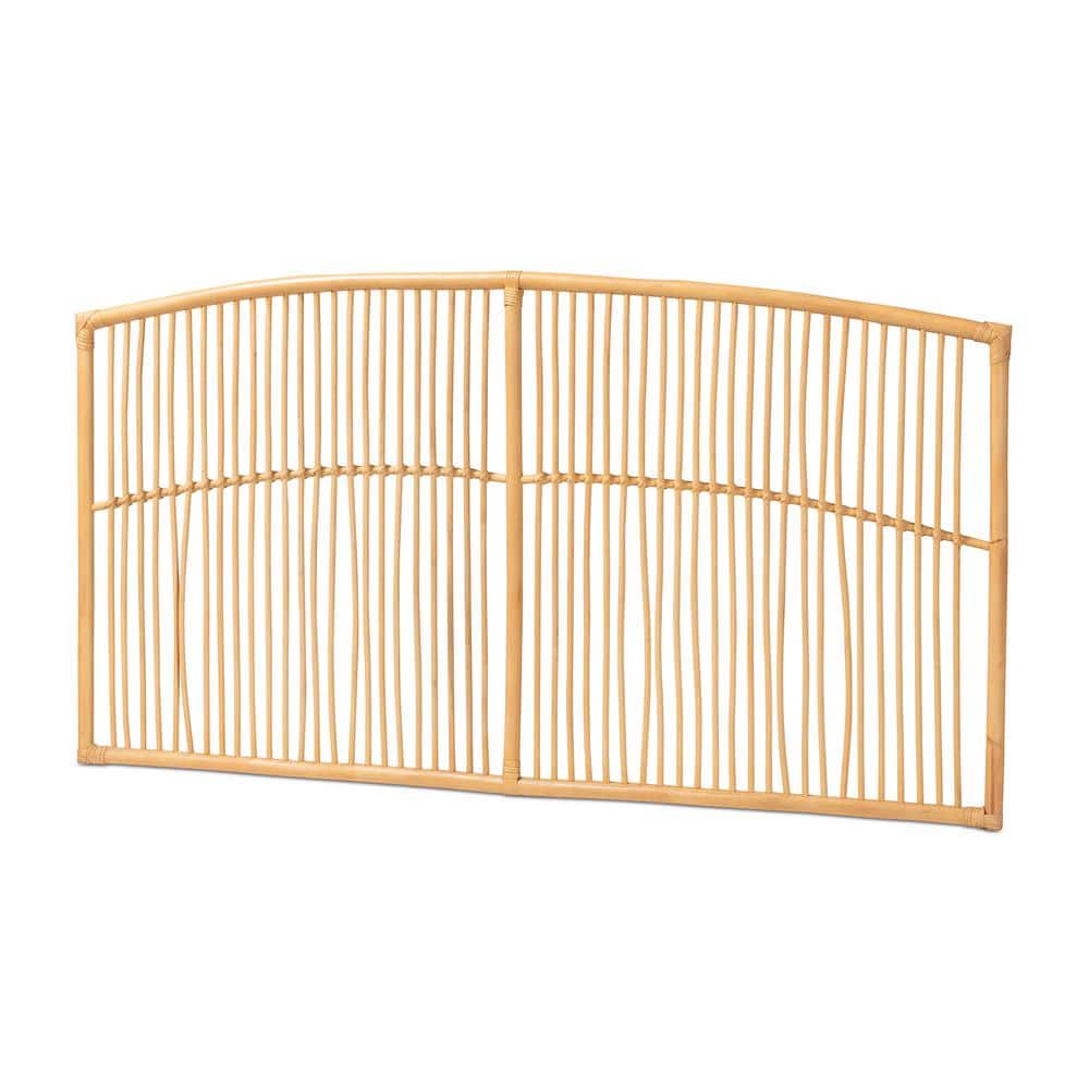 Natural Rattan Queen Size Wall-Mount Headboard