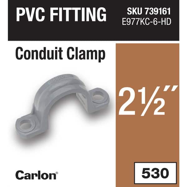 2-1/2 in. Electrical PVC Conduit Clamp (5-Pack) (E977KC-6-HD)