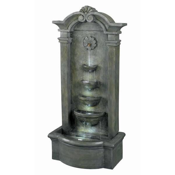 Kenroy Home 44 in. Sienna Lighted Outdoor Floor Fountain