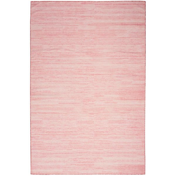 Nourison Home Washable Essentials Pink 5 ft. x 7 ft. All-over design Contemporary Area Rug