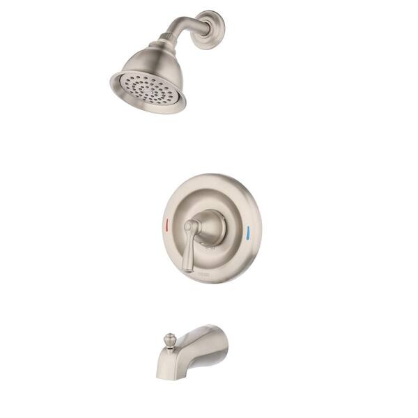 Banbury Single-Handle 1-Spray 1.75 GPM Shower Faucet with Valve in Spot Resist Brushed Nickel (Valve Included)