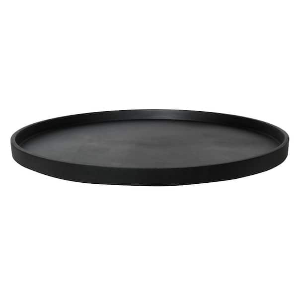 Drain Away Tray 22 in. Dia Black Plastic Plant Drain Tray