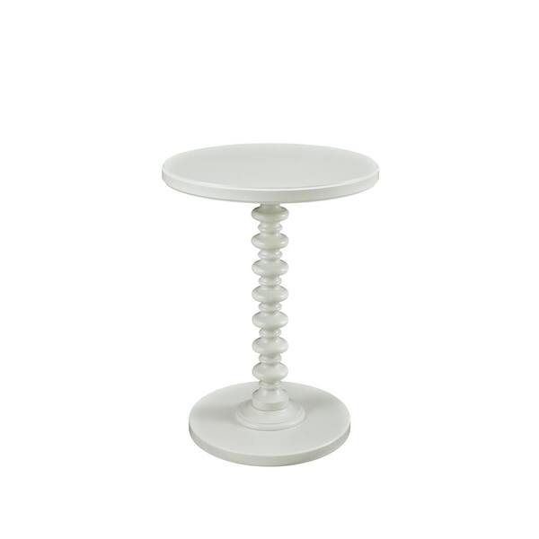White Round Spindle Table, Round Spindle Table