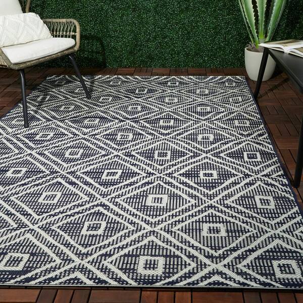Balta Uttara Dark Blue 2 Ft X 7 Indoor Outdoor Runner Rug 3003457 The Home Depot 7 Ft Indoor Outdoor Runner Rug, Outdoor Carpet Runner Home Depot