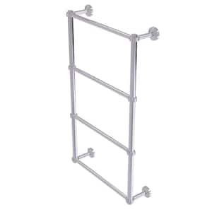 Waverly Place Collection 36 in. Wall Mounted 4 Tier Ladder Towel Bar with Groovy Detail in Polished Chrome