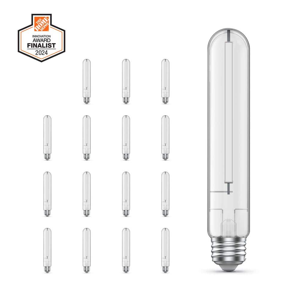 60-Watt Equivalent T10L Dimmable Straight White Filament Clear E26 Vintage LED Light Bulb, Warm White 2100K (16-Pack) price history on PriceWatchPro