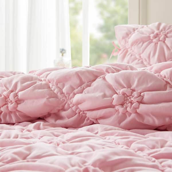 Intelligent Design Graley 3-Piece Pink Microfiber King Comforter