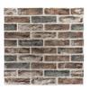 Art3dwallpanels Brown 27.5 in. x 27.5 in. Faux Brick 3D Wall Panels Peel and Stick Foam Wallpaper for Interior Wall (52.5 sq. ft./Case) A06hd008AY10