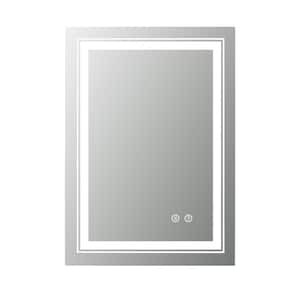 40.00 in. W x 24.00 in. H Large Rectangular Frameless Anti-Fog Wall-Mount Bathroom Vanity Mirror in White