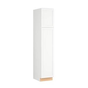 Courtland Polar White Finish Laminate Shaker Stock Assembled Pantry Kitchen Cabinet 18 in. x 90 in. x 24 in.