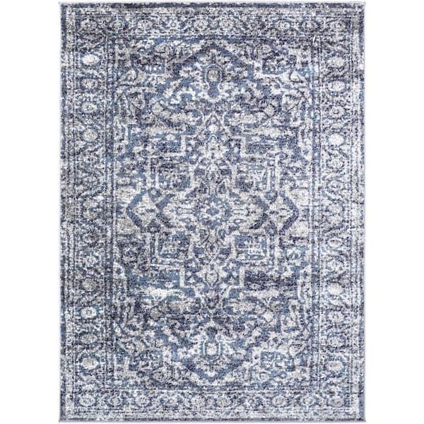 Livabliss Havana Navy 6 ft. 7 in. x 9 ft. Oriental Area Rug