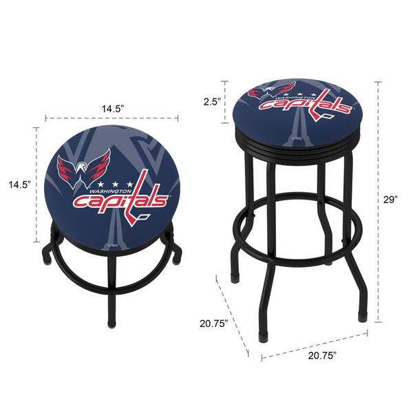 San Antonio Spurs City 29 in. Black Backless Metal Bar Stool with Vinyl Seat