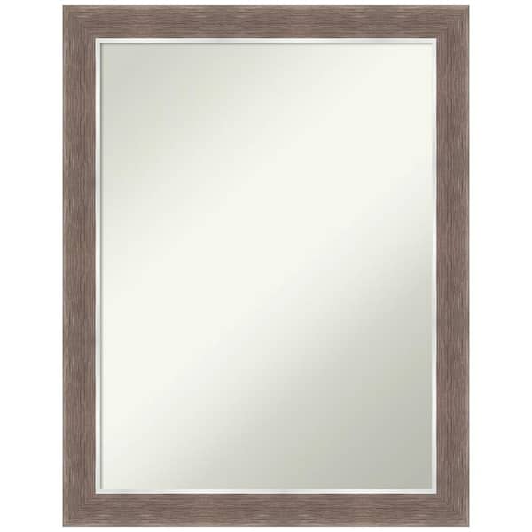 Amanti Art Noble Mocha 21.5 in. H x 27.5 in. W Framed Non-Beveled Wall Mirror in Brown