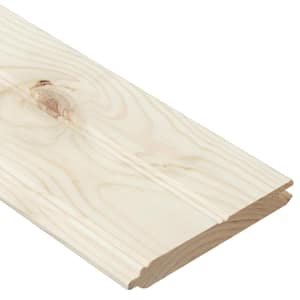 1 in. x 6 in. x 16 ft. E and CB/WP4 #2 and Better Pattern Pine Bright Board