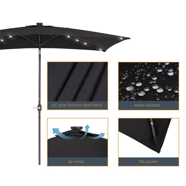 ⚫︎TK0509⚫︎ Sonkuki Solar LED 10 ft. x 6.5 ft. Patio Rectangle Market