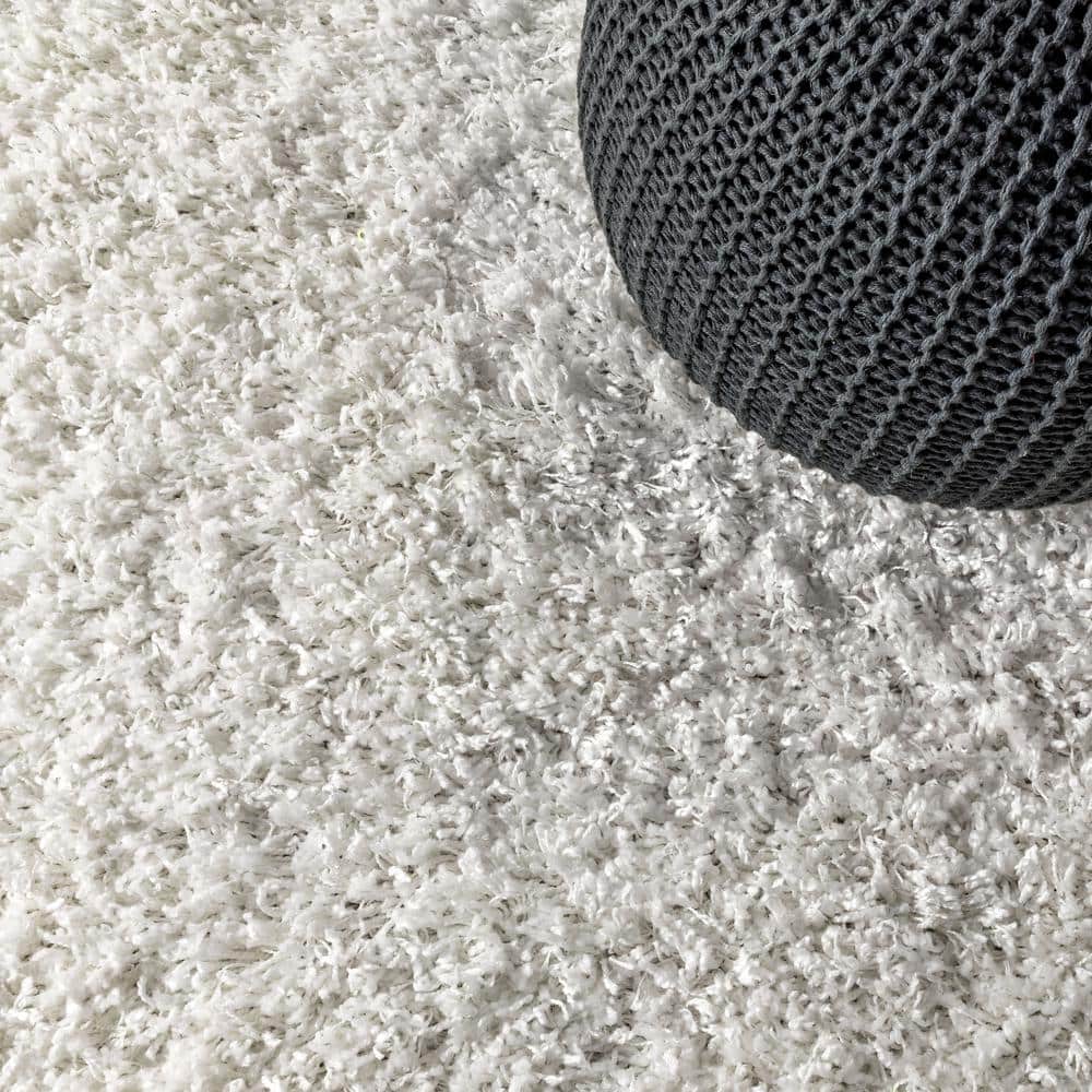 Mercer White Shag Plush Reversible Area Rug 3x5