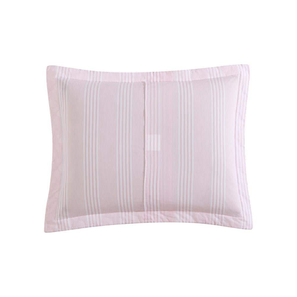 Pink Reversible Cotton Full Quilt Set with Shams