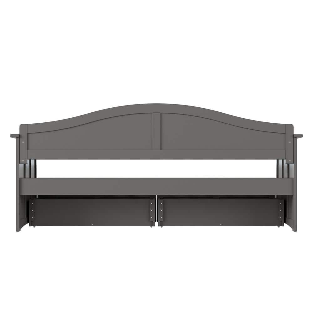 Nantucket Gray Twin Wood Daybed with Storage Drawers