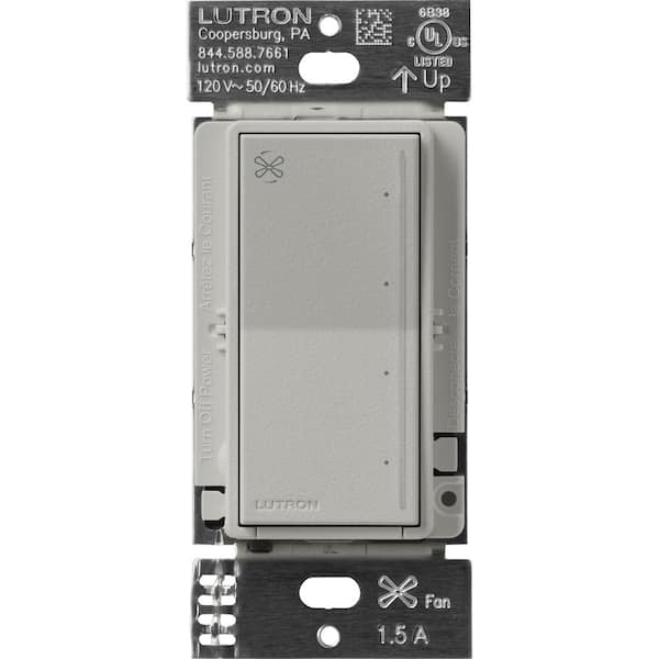 Lutron Sunnata Touch Fan Control, 4-Speed, 1.5 Amp/Single-Pole, Pebble (ST-FSQ-N-PB)