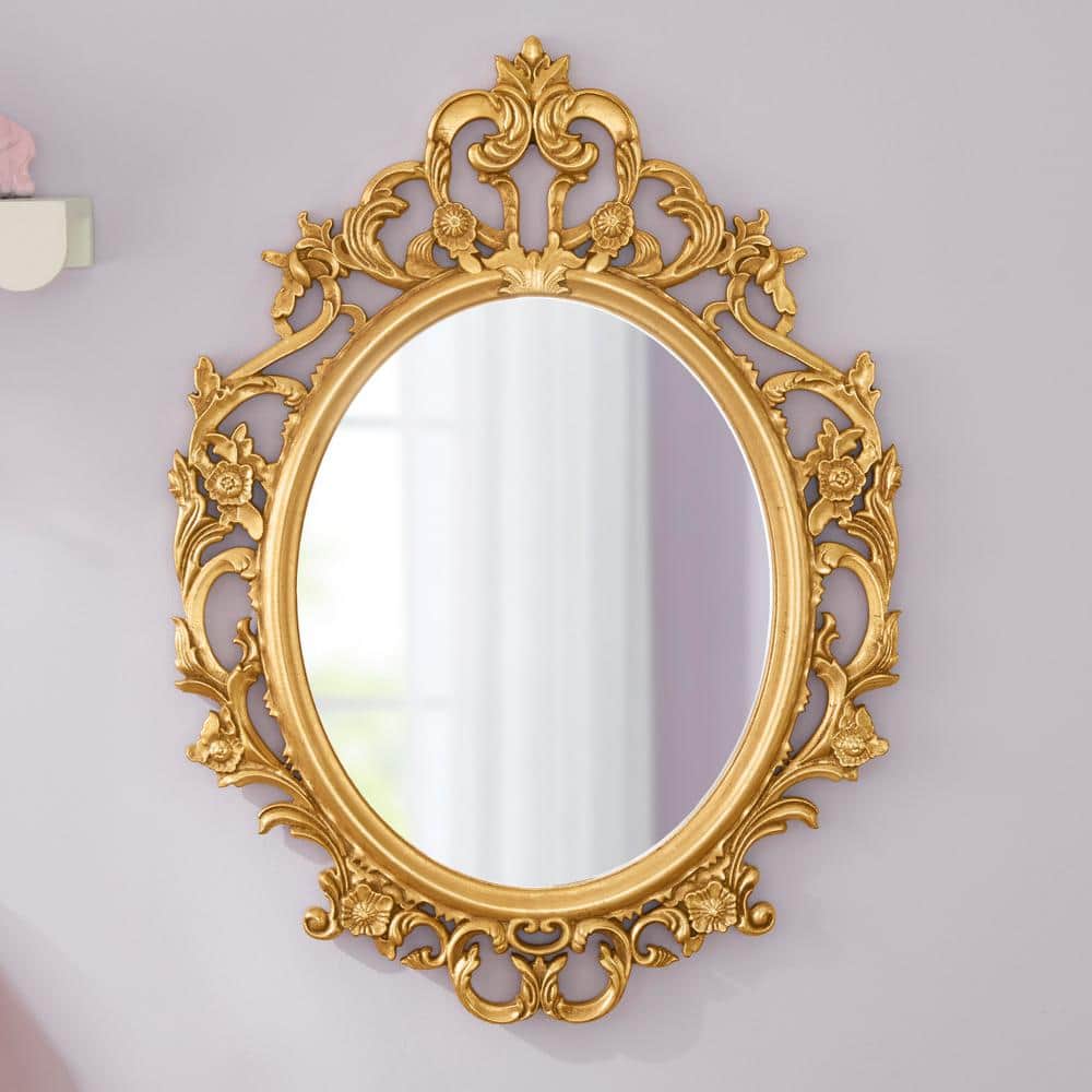 Small Gold Accent Wall Mirror Set of 3 Decorative Vintage Mirrors