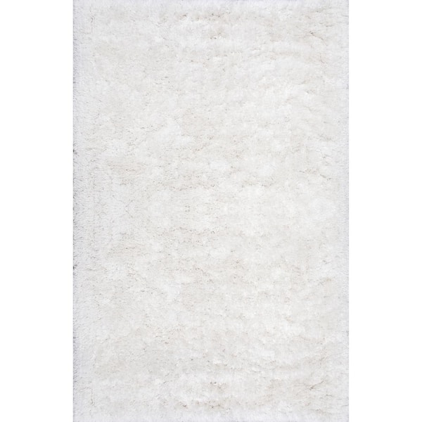 nuLOOM Kristan Solid Shag Ivory 4 ft. x 6 ft. Area Rug