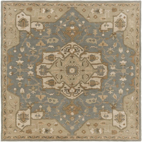 Demetrios Light Gray 8 ft. x 8 ft. Indoor Square Area Rug