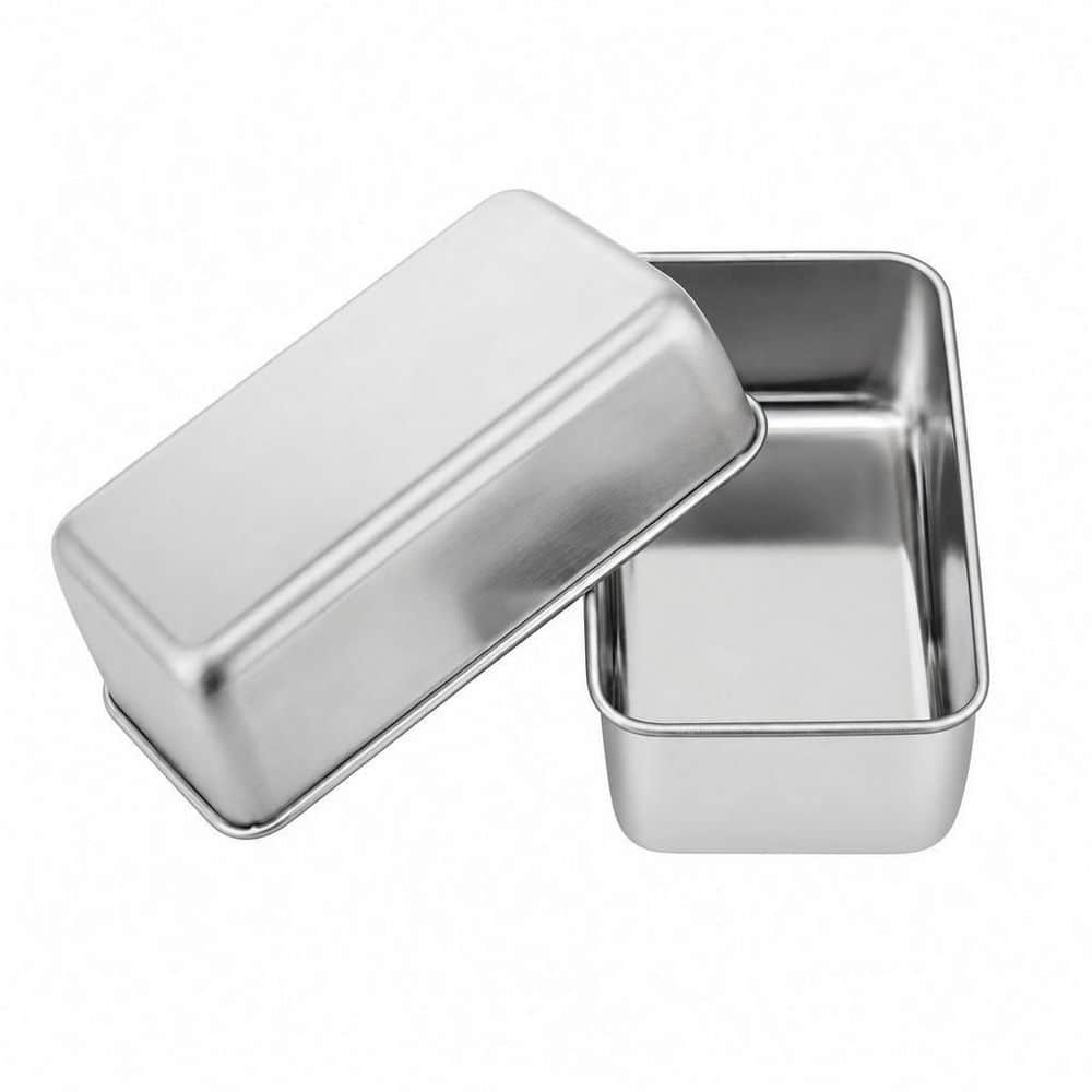 Wudkey 2-Piece 9.2 x 5 in. Stainless Steel Loaf Pan Set, Loaf
