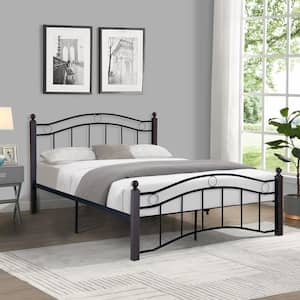 Full Size Metal Platform Bed Frame with Headboard and Footboard, Sturdy Steel Slat Support/no spring base required