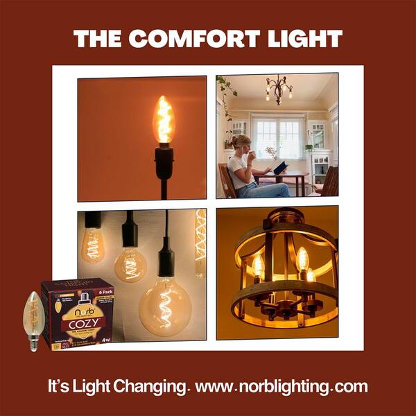 ELECWISH NorbCOZY 4W Equivalent B11 Warm White (Less Than 2700K