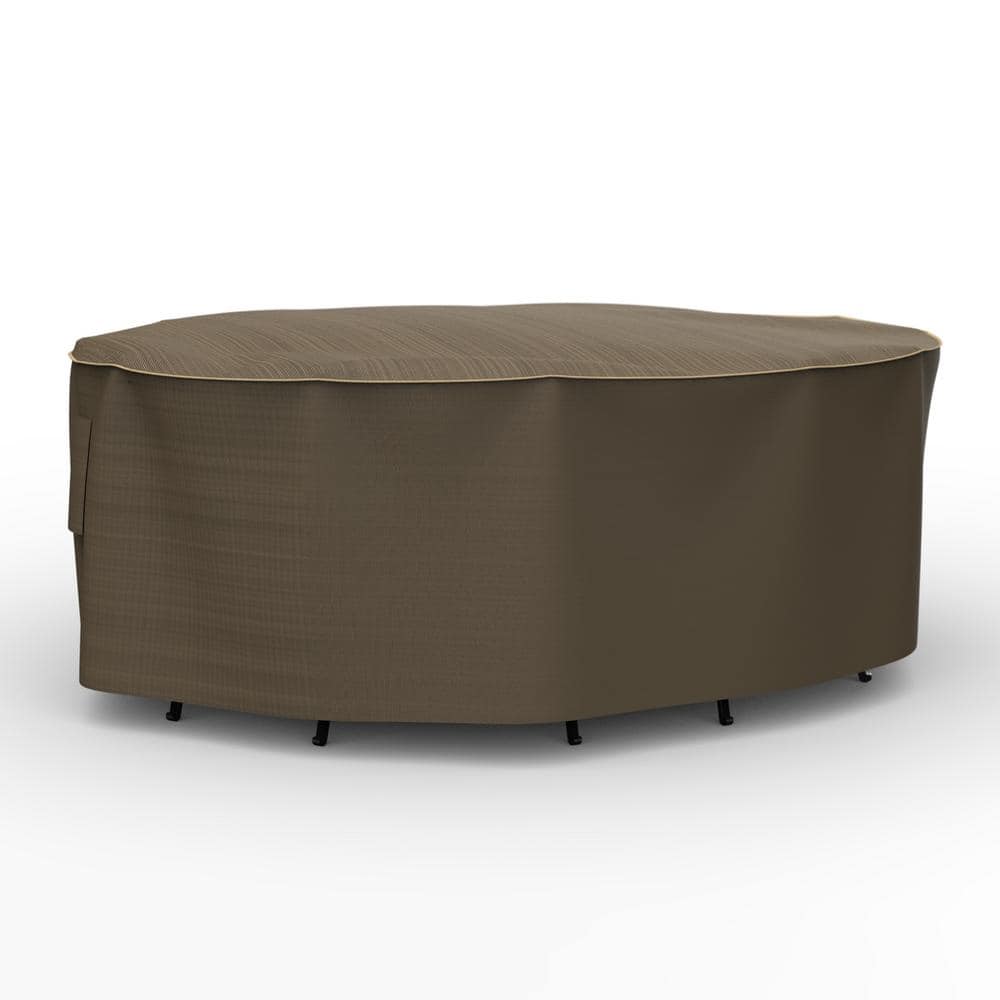 Budge RustOleum NeverWet Hillside Medium Black and Tan Oval Table and