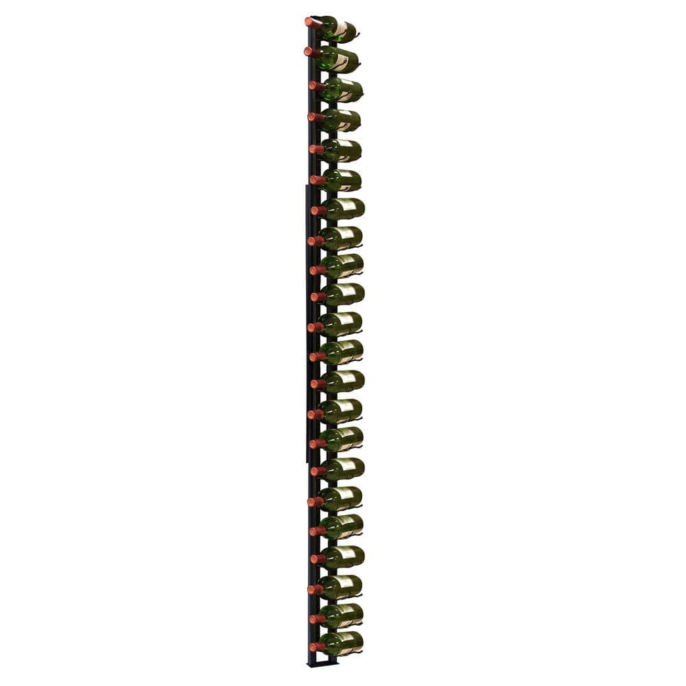 18-Bottle Black Metal Floor to Ceiling Wall Mounted Frame Wine Rack