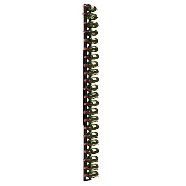 Epicureanist 18-Bottle Black Metal Floor to Ceiling Wall Mounted Frame Wine Rack