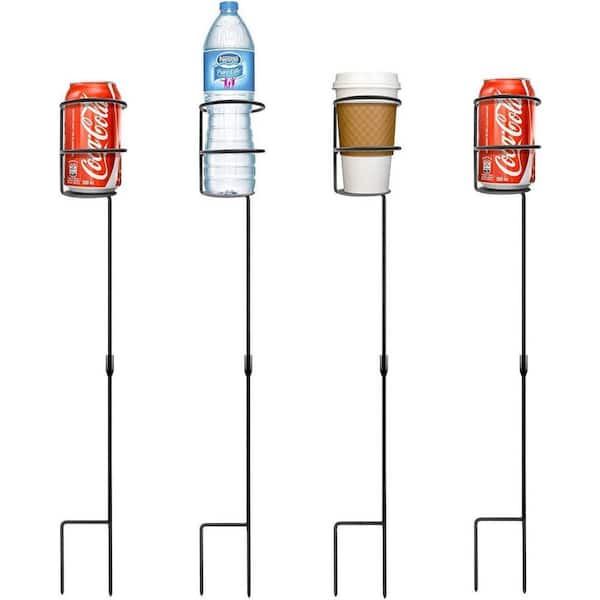 Sorbus Outdoor Heavy-Duty Drink Holder Stakes Set of 4