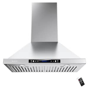 36 in. 900 CFM Ducted Wall Mount Range Hood in Stainless Steel with LED Light