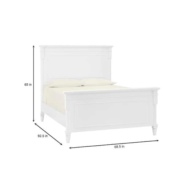 Bellmore White Queen Bed (68.5 in. W x 65 in. H)