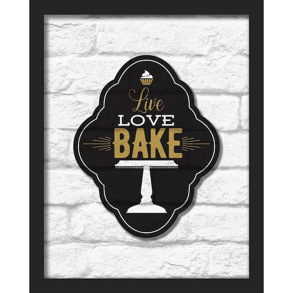 Linden Ave 16 in. x 20 in. “Live Love Bake” Shadowbox Wall Art