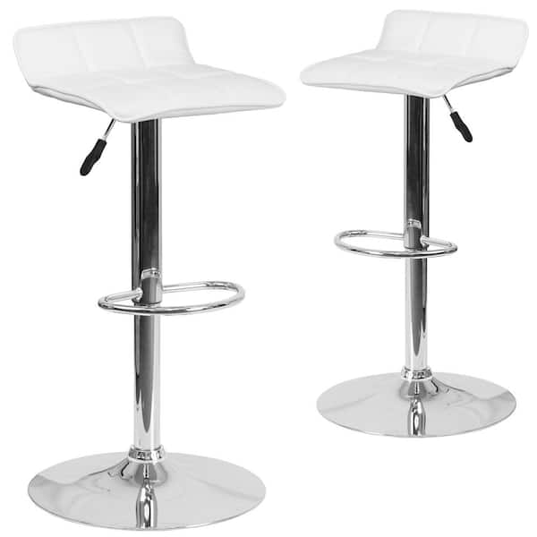 Carnegy Avenue 32 in. White Bar stool (Set of 2) CGADS190114WHHD