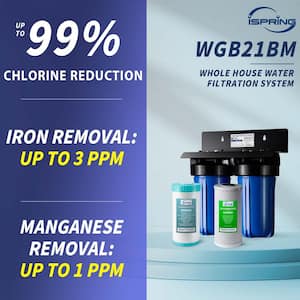 2-Stage iron and Manganese Reducing Whole House Water Filtration System with 10 in. x 4.5 in. Filters